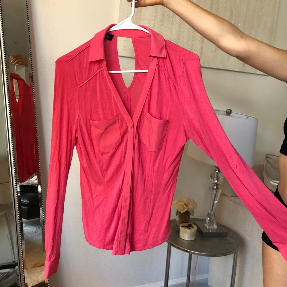 Pink Bebe Button Up